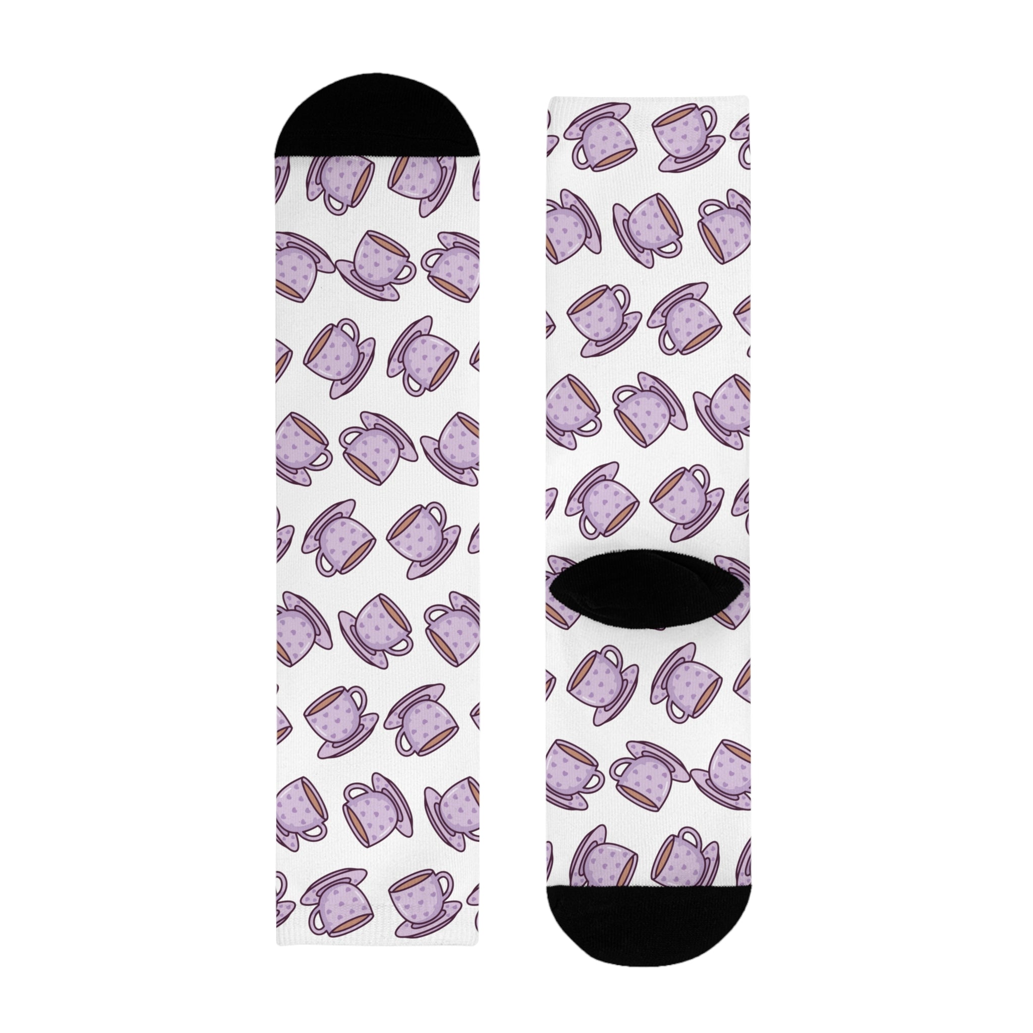 Odd Socks, Same Vibe - Tea and Biscuits Crew Socks