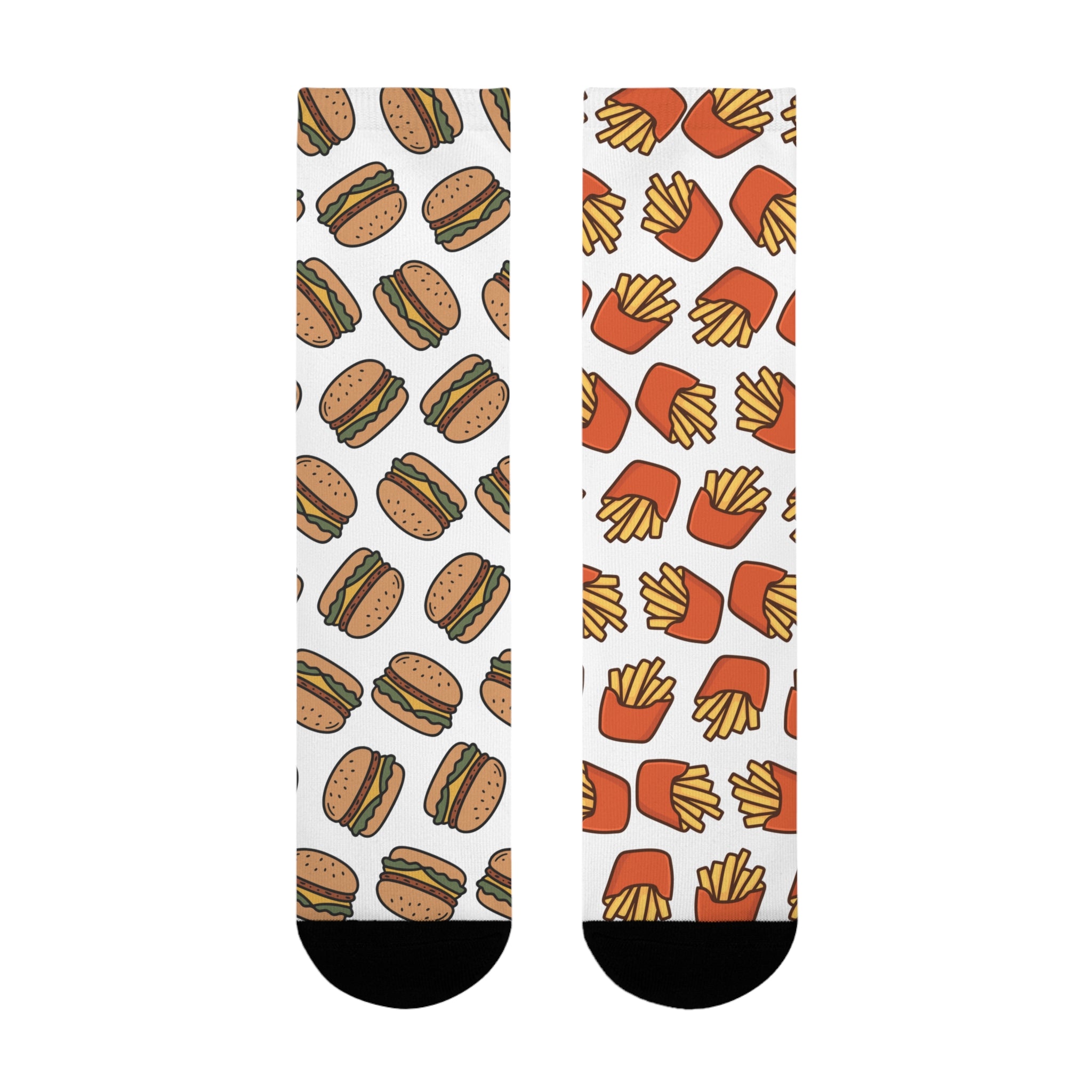 Odd Socks, Same Vibe - Burger & Fries Crew Socks