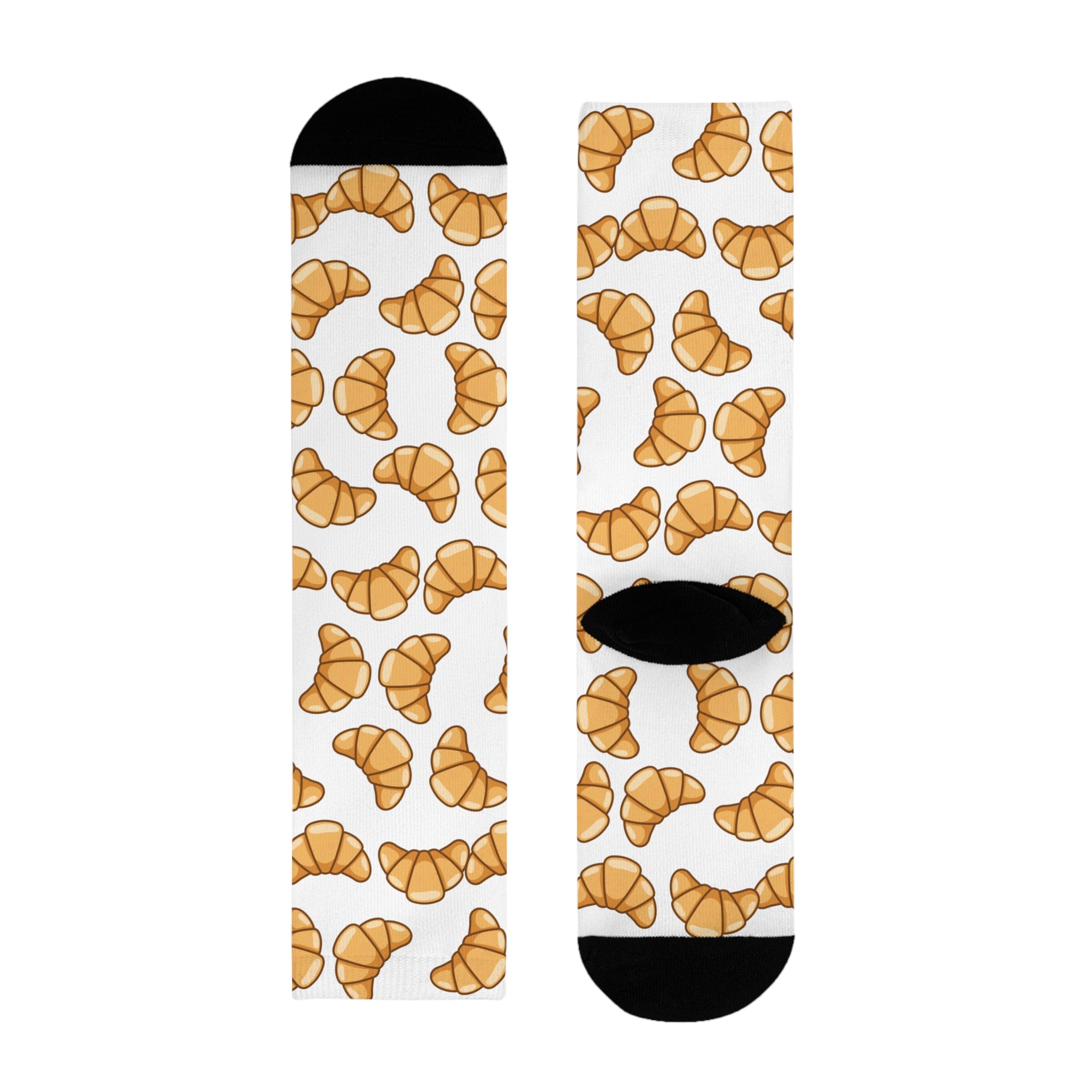 Odd Socks, Same Vibe - Coffee & Croissant Crew Socks
