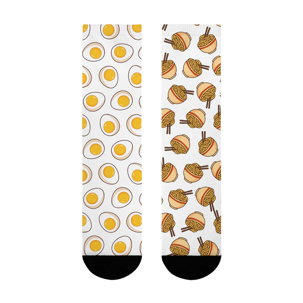 Odd Socks, Same Vibe - Egg & Ramen Crew Socks