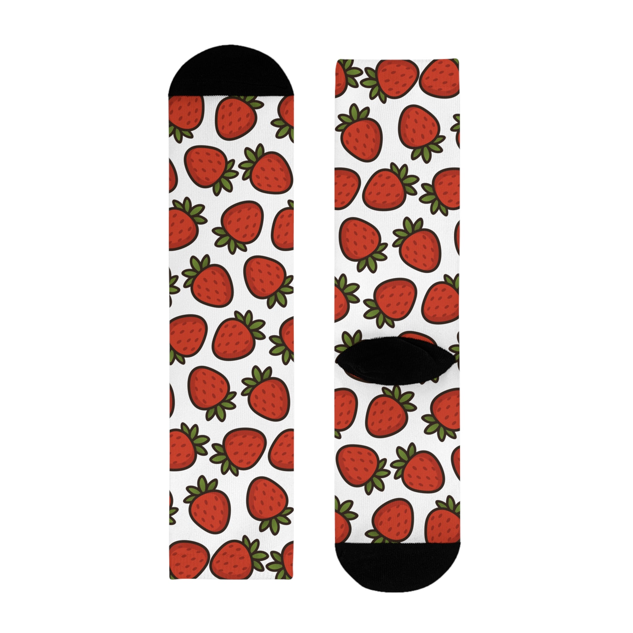 Odd Socks, Same Vibe - Strawberry & Cream Crew Socks