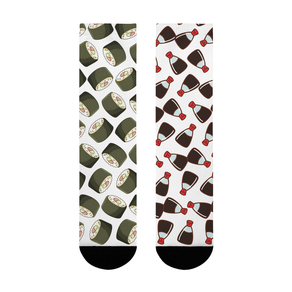 Odd Socks, Same Vibe - Sushi & Soy Sauce Crew Socks